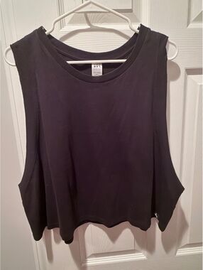 JoyLab Black Sleeveless Crop Tank Top XXL